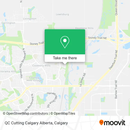 QC Cutting Calgary Alberta map