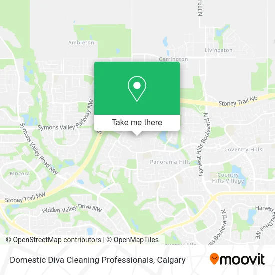Domestic Diva Cleaning Professionals map