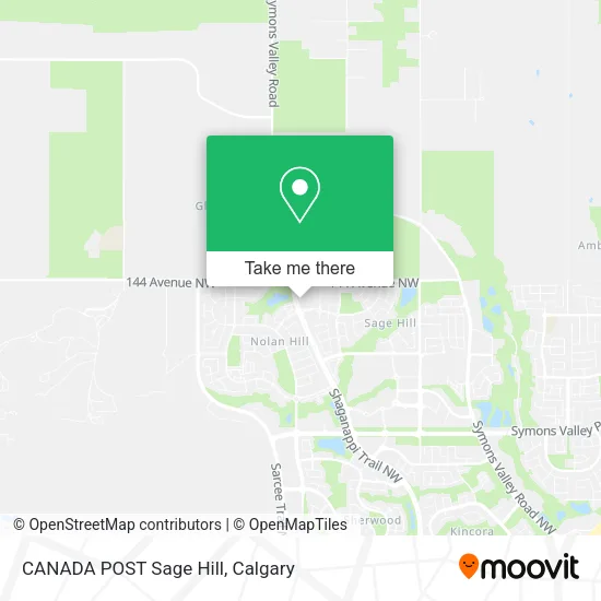 CANADA POST Sage Hill map