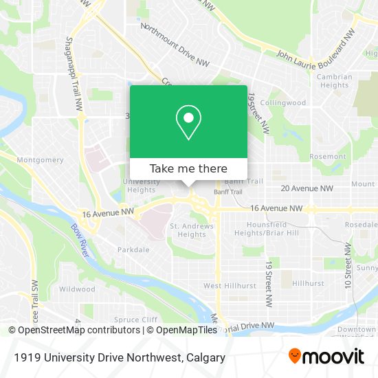 1919 University Drive Northwest map