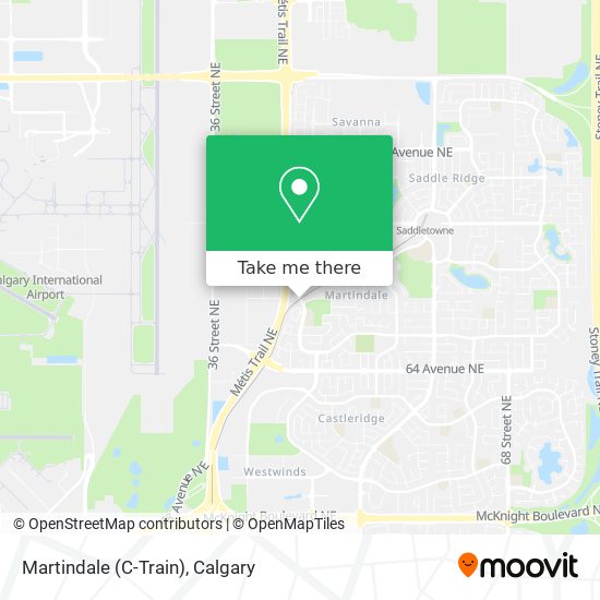 Martindale (C-Train) map