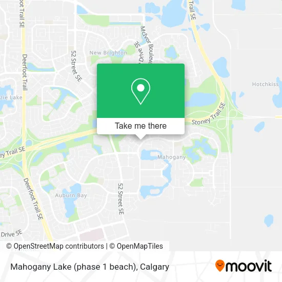 Mahogany Lake (phase 1 beach) map