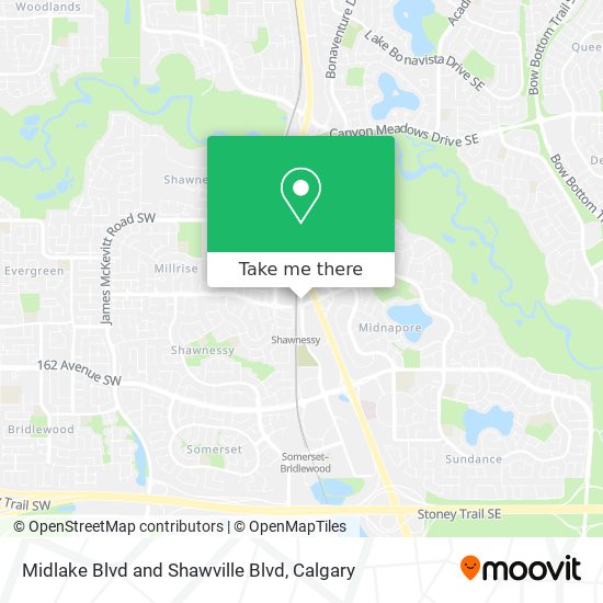 Midlake Blvd and Shawville Blvd map