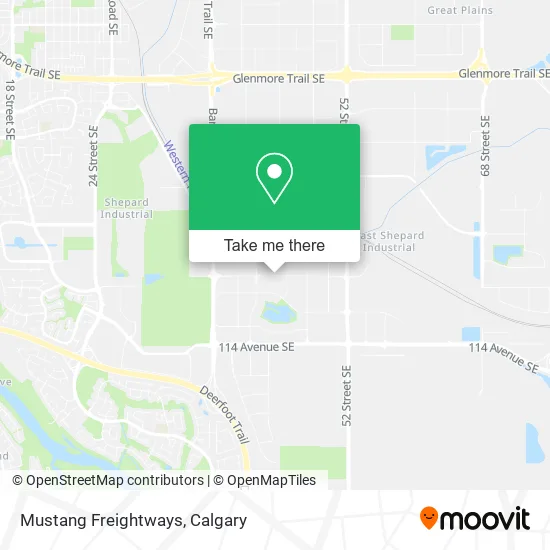 Mustang Freightways map