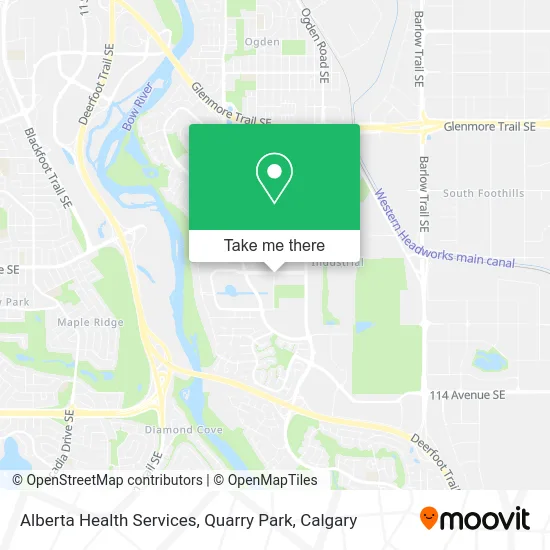 Alberta Health Services, Quarry Park map
