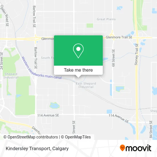 Kindersley Transport map