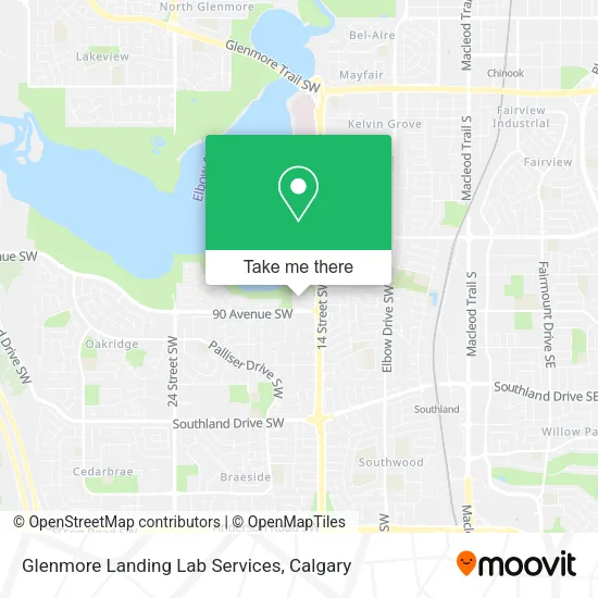 Glenmore Landing Lab Services map