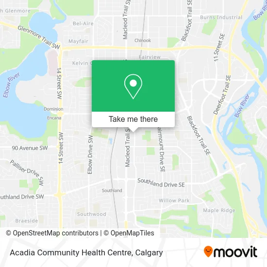 Acadia Community Health Centre map