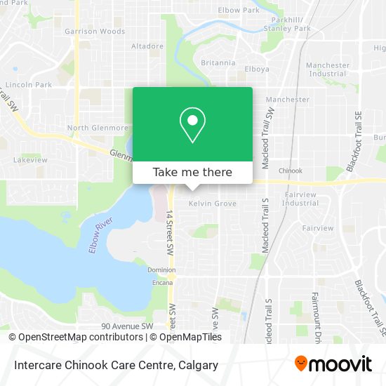 Intercare Chinook Care Centre map