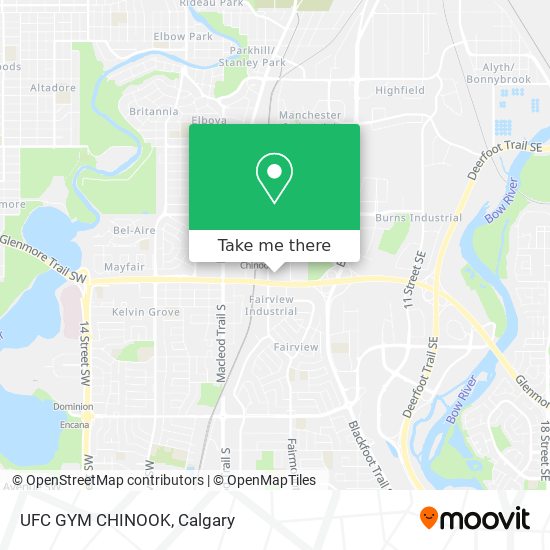 UFC GYM CHINOOK map