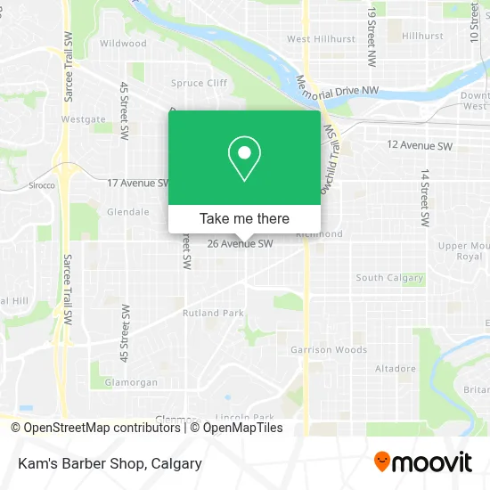 Kam's Barber Shop map