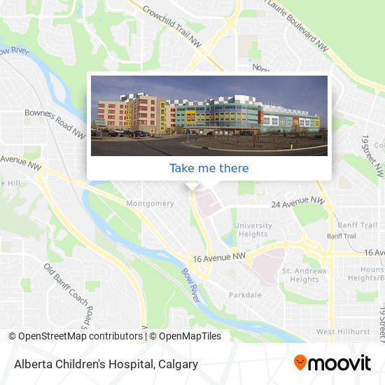 Alberta Children's Hospital map