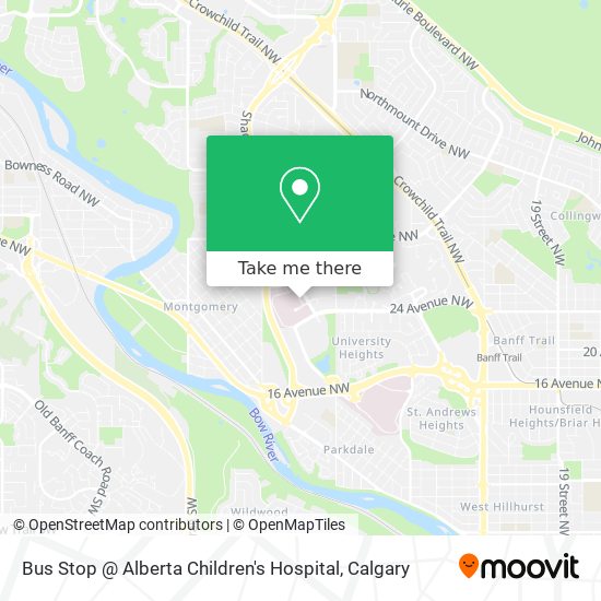 Bus Stop @ Alberta Children's Hospital map