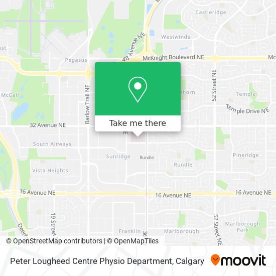 Peter Lougheed Centre Physio Department map