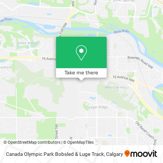 Canada Olympic Park Bobsled & Luge Track map