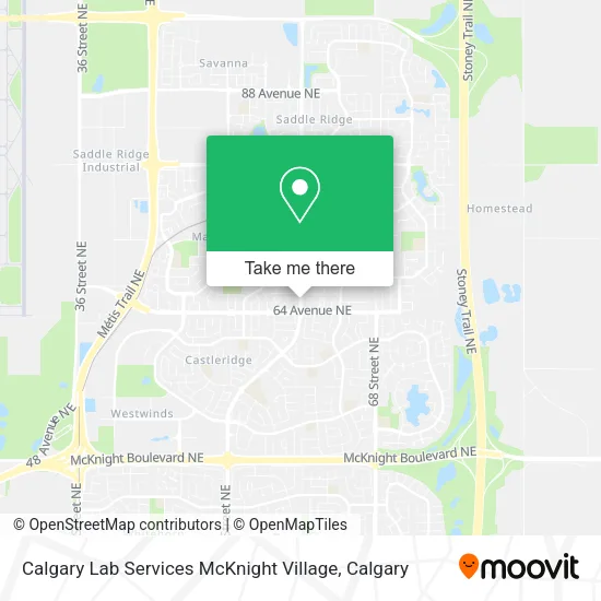 Calgary Lab Services McKnight Village plan