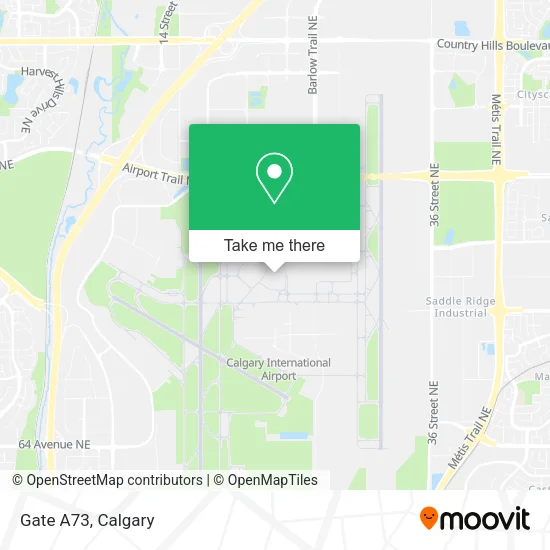 Gate A73 map