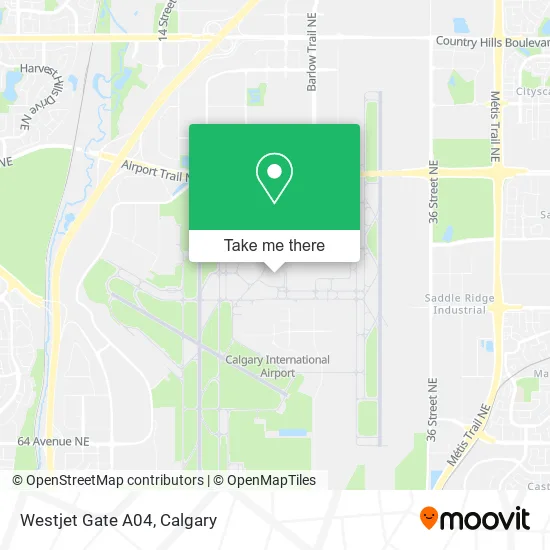 Westjet Gate A04 map