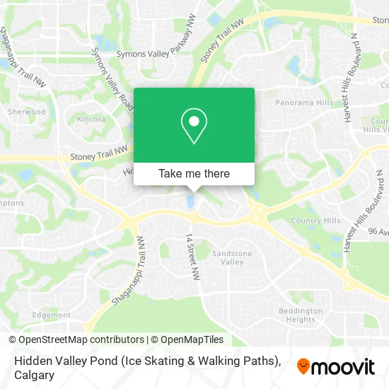 Hidden Valley Pond (Ice Skating & Walking Paths) map