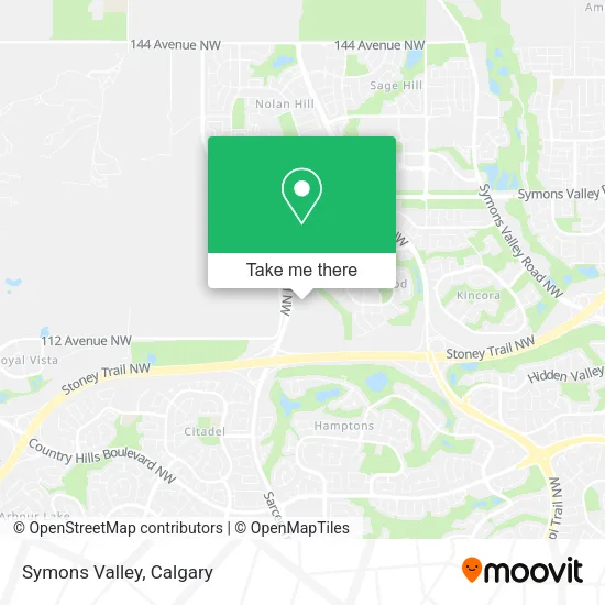 Symons Valley map