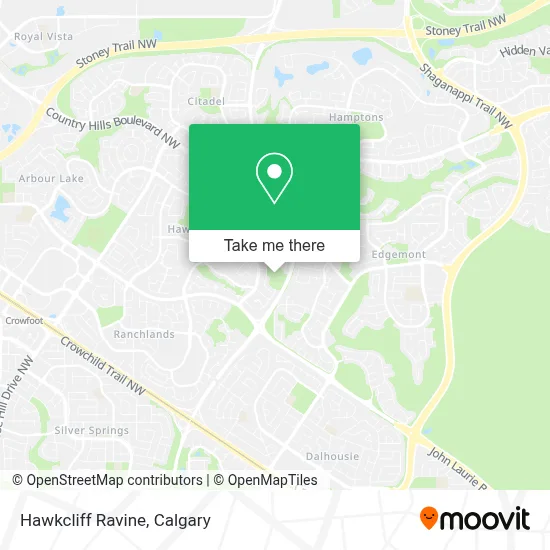 Hawkcliff Ravine map