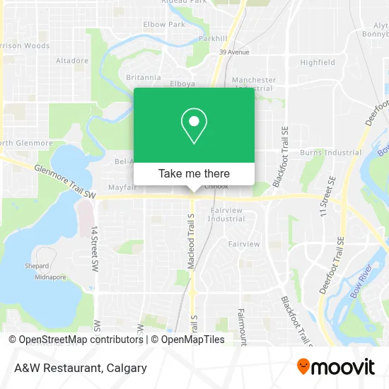 A&W Restaurant map