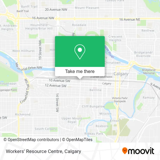 Workers' Resource Centre map