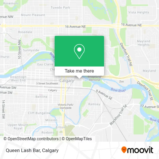 Queen Lash Bar map