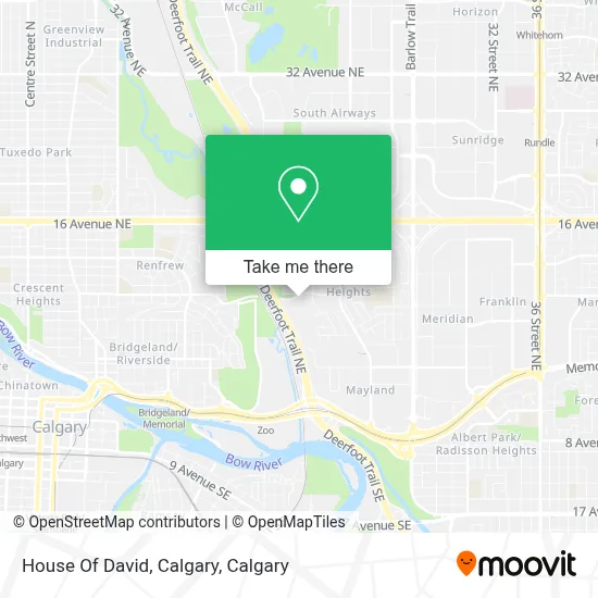 House Of David, Calgary map