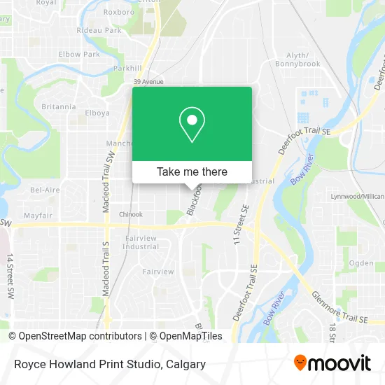 Royce Howland Print Studio map