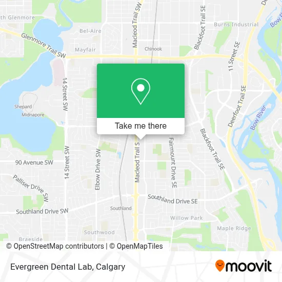 Evergreen Dental Lab map