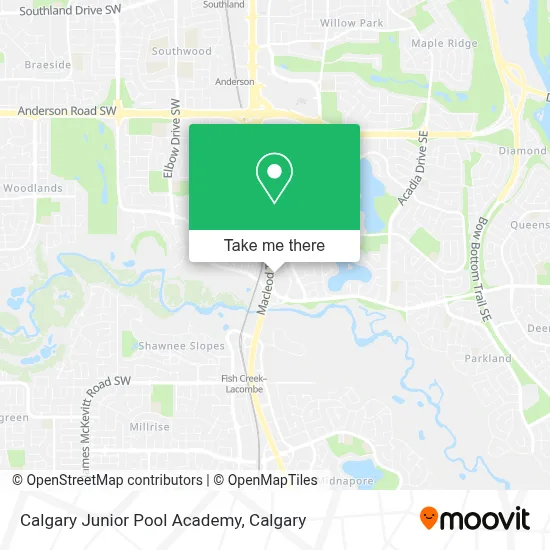 Calgary Junior Pool Academy map