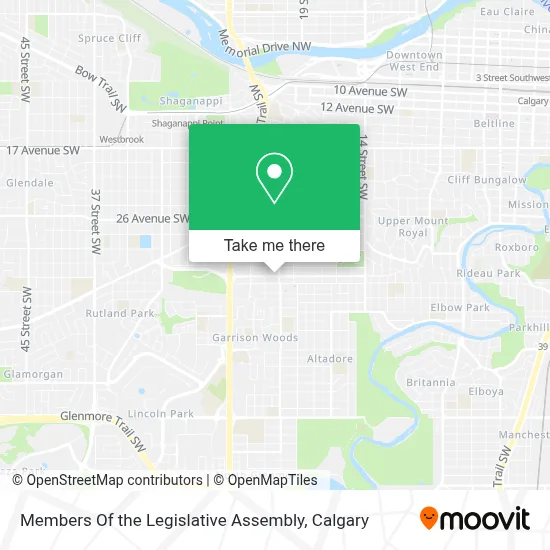 Members Of the Legislative Assembly map