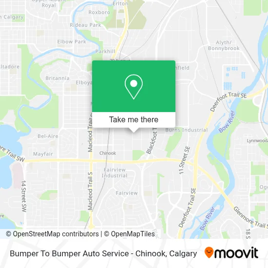 Bumper To Bumper Auto Service - Chinook map