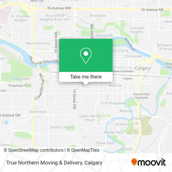 True Northern Moving & Delivery map