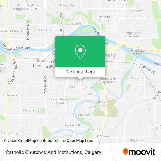 Catholic Churches And Institutions map