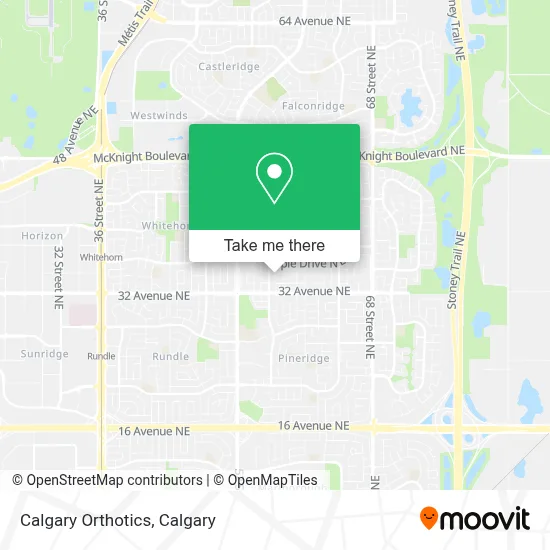 Calgary Orthotics map