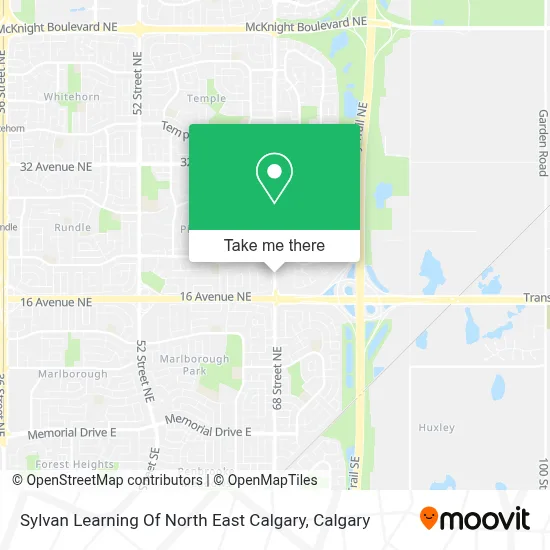 Sylvan Learning Of North East Calgary map