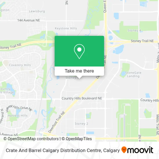 Crate And Barrel Calgary Distribution Centre map