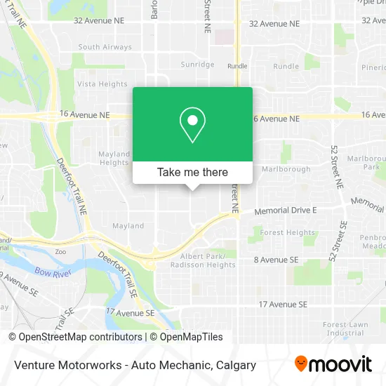 Venture Motorworks - Auto Mechanic map