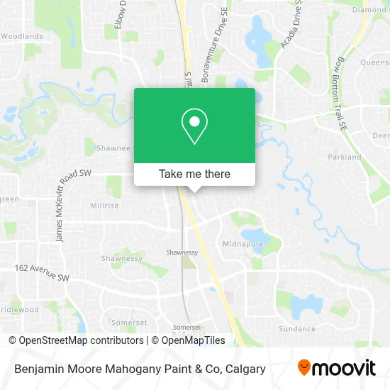Benjamin Moore Mahogany Paint & Co map