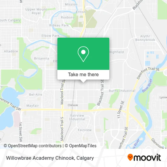 Willowbrae Academy Chinook map