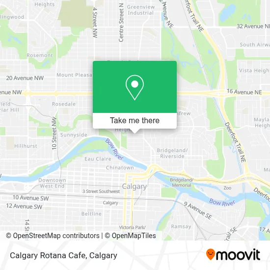 Calgary Rotana Cafe map