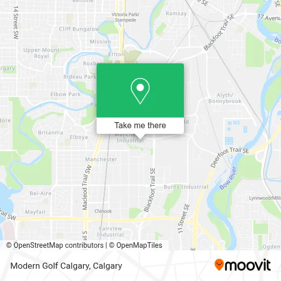 Modern Golf Calgary map