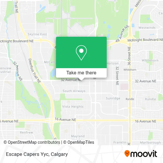 Escape Capers Yyc map