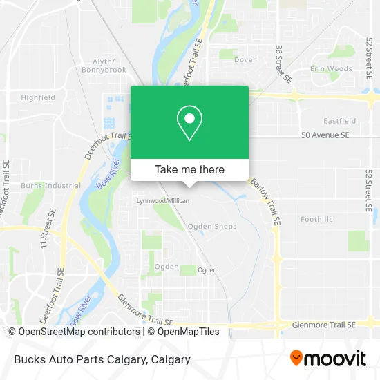 Bucks Auto Parts Calgary map