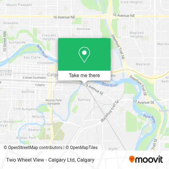 Two Wheel View - Calgary Ltd map