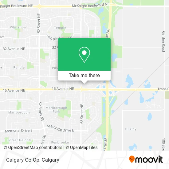 Calgary Co-Op map