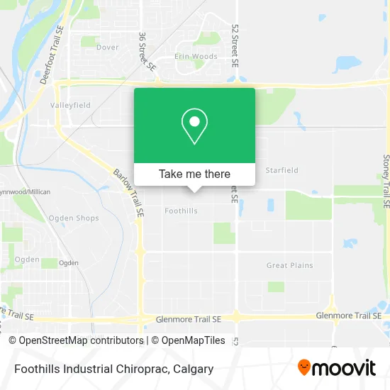 Foothills Industrial Chiroprac map