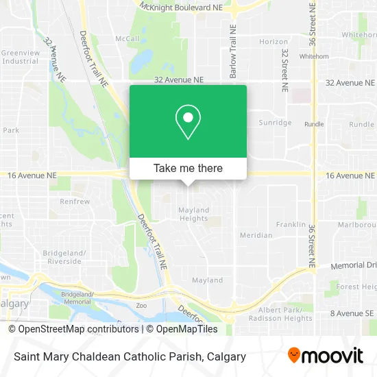 Saint Mary Chaldean Catholic Parish map